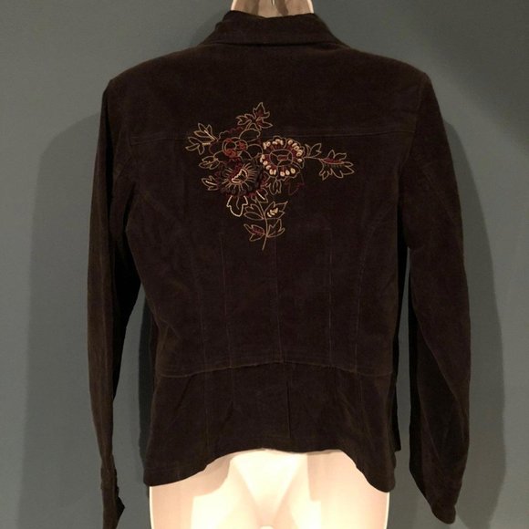 BGN&CO Brown Corduroy Embroidered Jacket - Size 7 - Picture 8 of 8